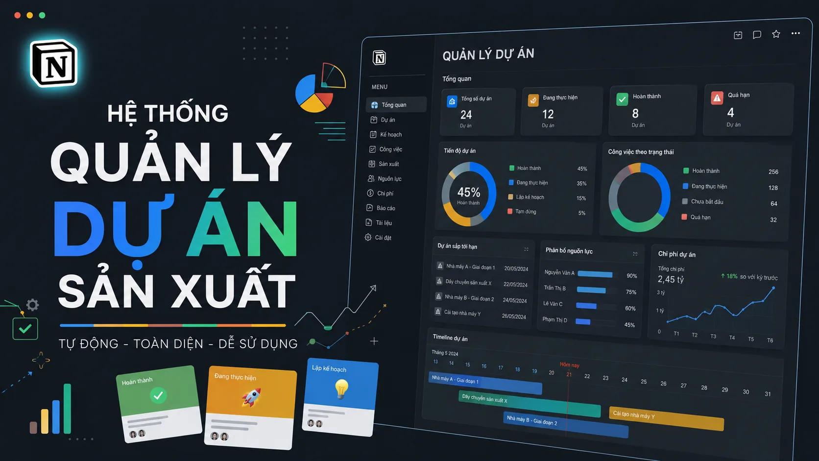 Preview Notion Project Manager - Quản lý dự án